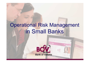 in Small Banks Operational Risk Management