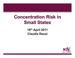 Concentration Risk in Small States 18 April 2011