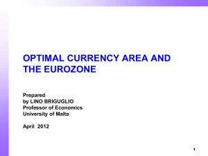 Click to edit Master title style  OPTIMAL CURRENCY AREA AND THE EUROZONE