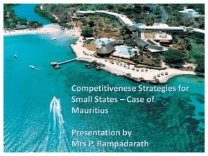 Competitivenese Strategies for Small States – Case of Mauritius