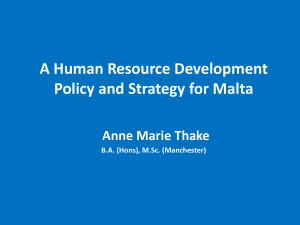 A Human Resource Development Policy and Strategy for Malta Anne Marie Thake