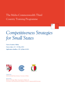 Competitiveness Strategies for Small States  The Malta-Commonwealth Third