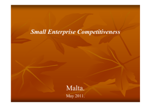 Malta. Small Enterprise Competitiveness May 2011.