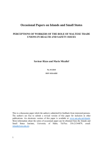 Occasional Papers on Islands and Small States