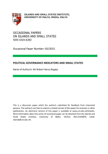 OCCASIONAL PAPERS ON ISLANDS AND SMALL STATES ISSN 1024-6282