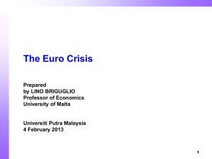 Click to edit Master title style  The Euro Crisis