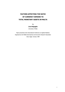 FACTORS AFFECTING THE RATIO OF CURRENCY DEMAND TO by