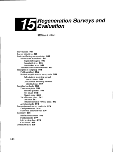 Regeneration Surveys and Evaluation