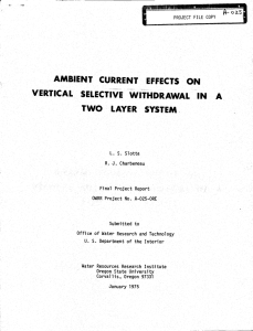 WITHDRAWAL IN A AMBIENT CURRENT TWO LAYER -SYSTEM. EFFECTS ON