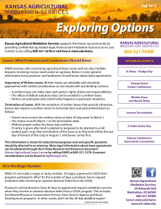 Exploring Options 800-321-FARM Fall 2015