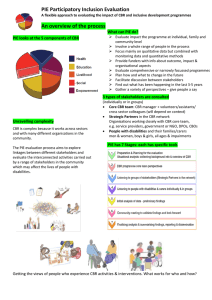 PIE Participatory Inclusion Evaluation An overview of the process