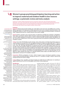 Women’s groups practising participatory learning and action