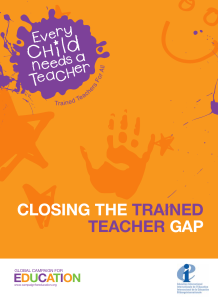 CLOSING THE GAP TRAINED TEACHER