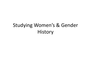 Studying Women’s &amp; Gender History