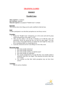 TRAINING GAMES  Parallel Lines Exercise 1