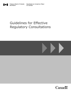 Guidelines for Effective Regulatory Consultations