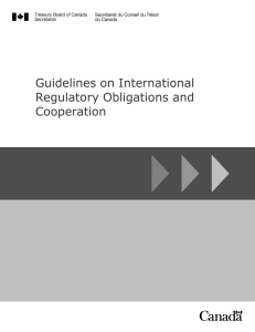 Guidelines on International Regulatory Obligations and Cooperation