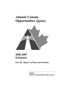 Atlantic Canada Opportunities Agency 2006-2007