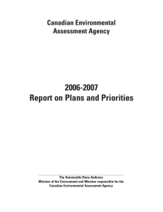 2006-2007 Report on Plans and Priorities Canadian Environmental Assessment Agency