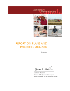 REPORT ON PLANS AND PRI TIES 2006-2007 ORI