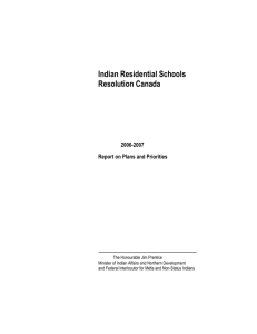 Indian Residential Schools Resolution Canada 2006-2007