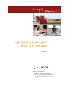REPORT ON PLANS AND PR ITIES 2007-2008 IOR