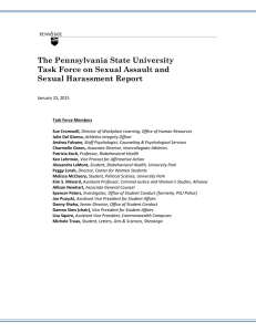 The Pennsylvania State University Task Force on Sexual Assault and