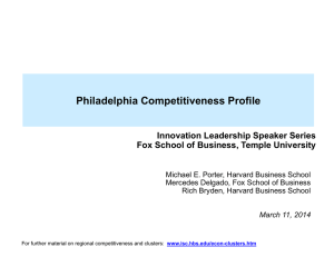 Philadelphia Competitiveness Profile Innovation Leadership Speaker Series