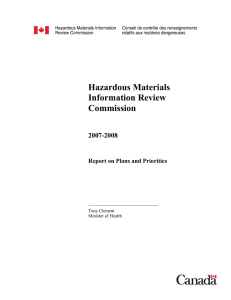 Hazardous Materials Information Review Commission 2007-2008