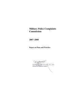 Military Police Complaints Commission 2007–2008