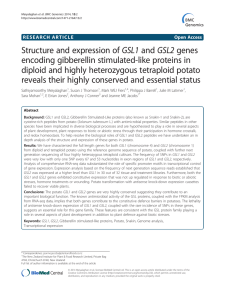 Structure and expression of GSL1 and GSL2 genes