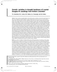 Genetic variation in drought hardiness of coastal 1