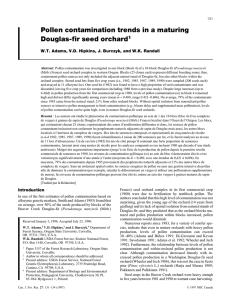 Pollen contamination trends in a maturing Douglas-fir seed orchard 1