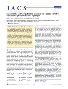 Experimental and Computational Evidence for a Loose Transition