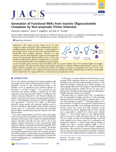 Generation of Functional RNAs from Inactive Oligonucleotide