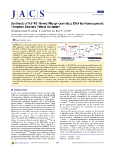 ′-P5′-linked Phosphoramidate DNA by Nonenzymatic Synthesis of N3 Template-Directed Primer Extension *