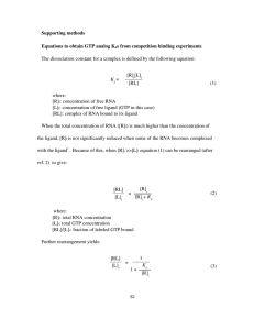 Supporting methods Equations to obtain GTP analog K