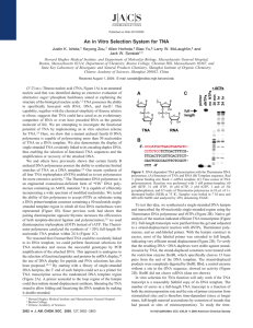 An in Vitro Selection System for TNA Justin K. Ichida, Keyong Zou,