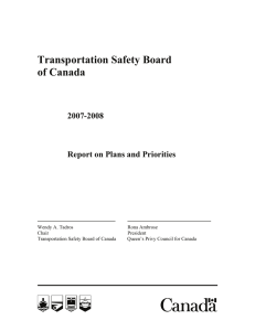 Transportation Safety Board of Canada  2007-2008