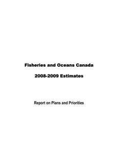 Fisheries and Oceans Canada 2008-2009 Estimates Report on Plans and Priorities