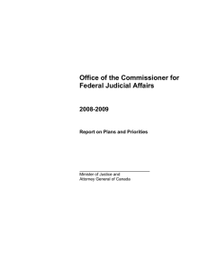 Office of the Commissioner for Federal Judicial Affairs 2008-2009