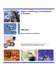 Office of the Privacy Commissioner of Canada  2008-2009