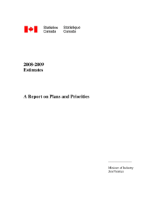 2008-2009 Estimates A Report on Plans and Priorities