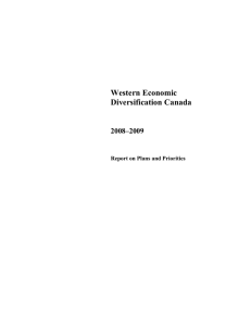 Western Economic Diversification Canada 2008–2009