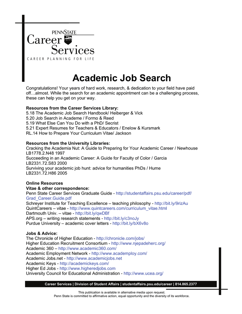 Academic Job Search