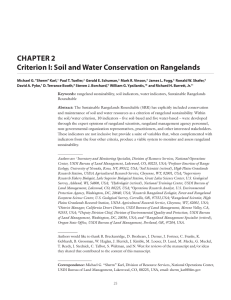 CHAPTER 2 Criterion I: Soil and Water Conservation on Rangelands