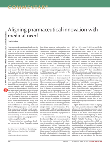 Aligning pharmaceutical innovation with medical need Carl Nathan