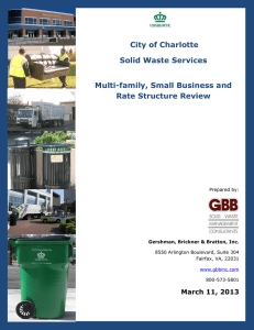 City of Charlotte Solid Waste Services  Multi-family, Small Business and