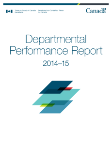 Departmental Performance Report 2014–15