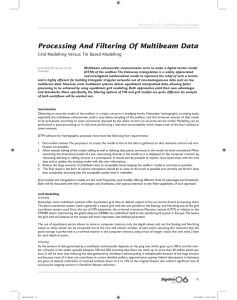 Processing And Filtering Of Multibeam Data